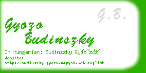 gyozo budinszky business card